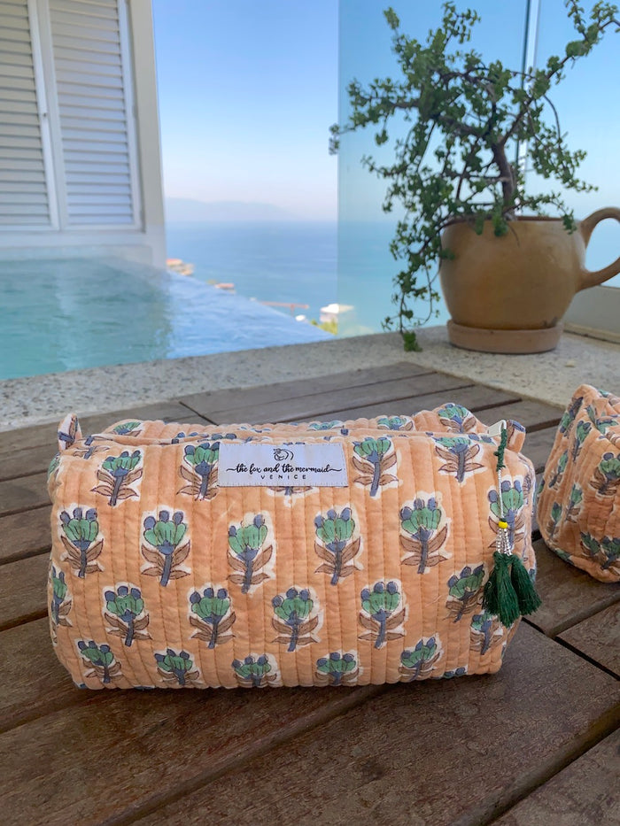 hand printed indian dopp bag - The Fox and the Mermaid