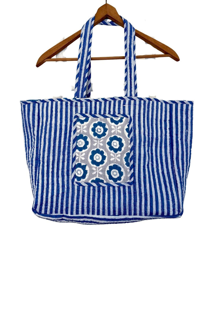 striped bag with quilted pocket - The Fox and the Mermaid