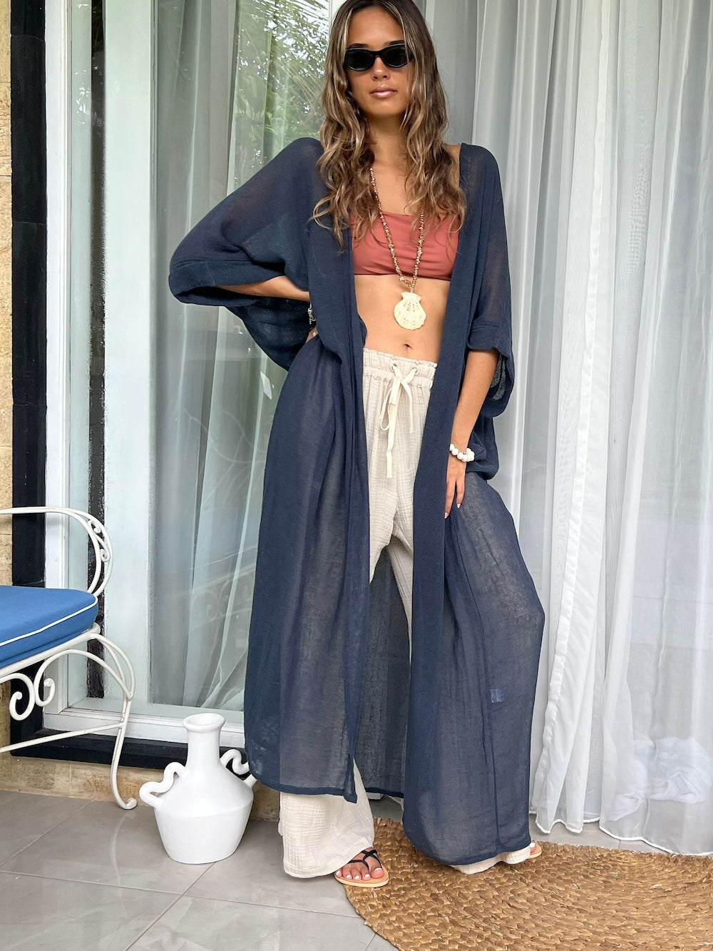 Playa Cardigan Kimono in Indigo