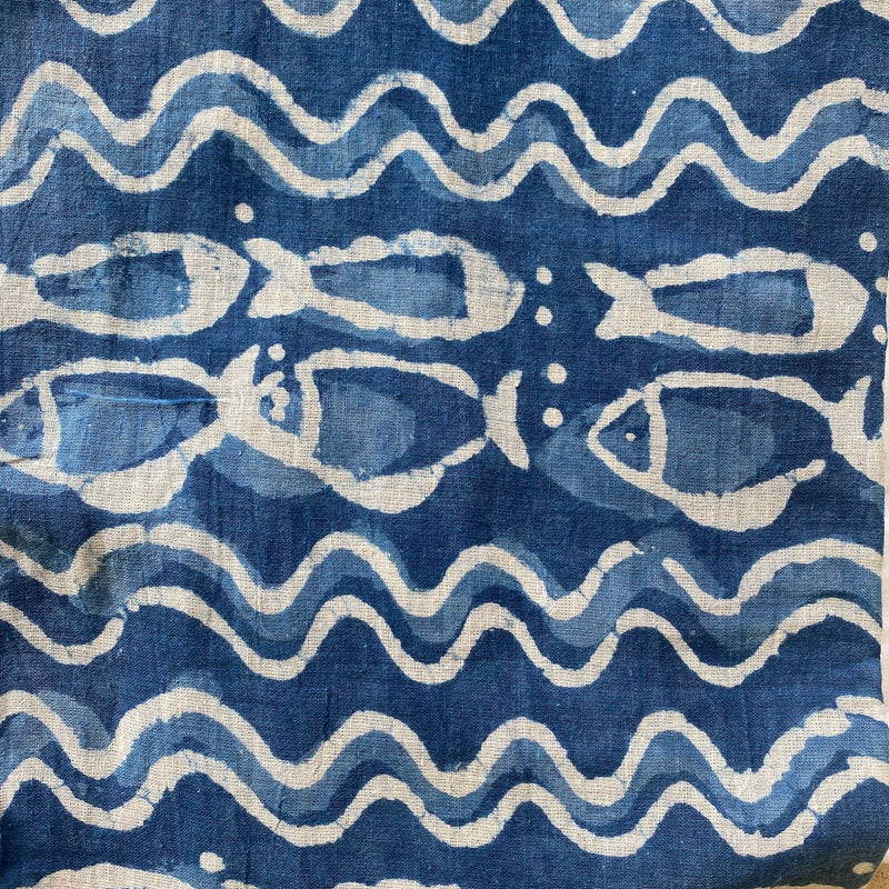 natural dye indigo sarong detail - The Fox and the Mermaid