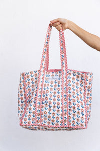 hand block printed indian cotton bag - The Fox and the Mermaid