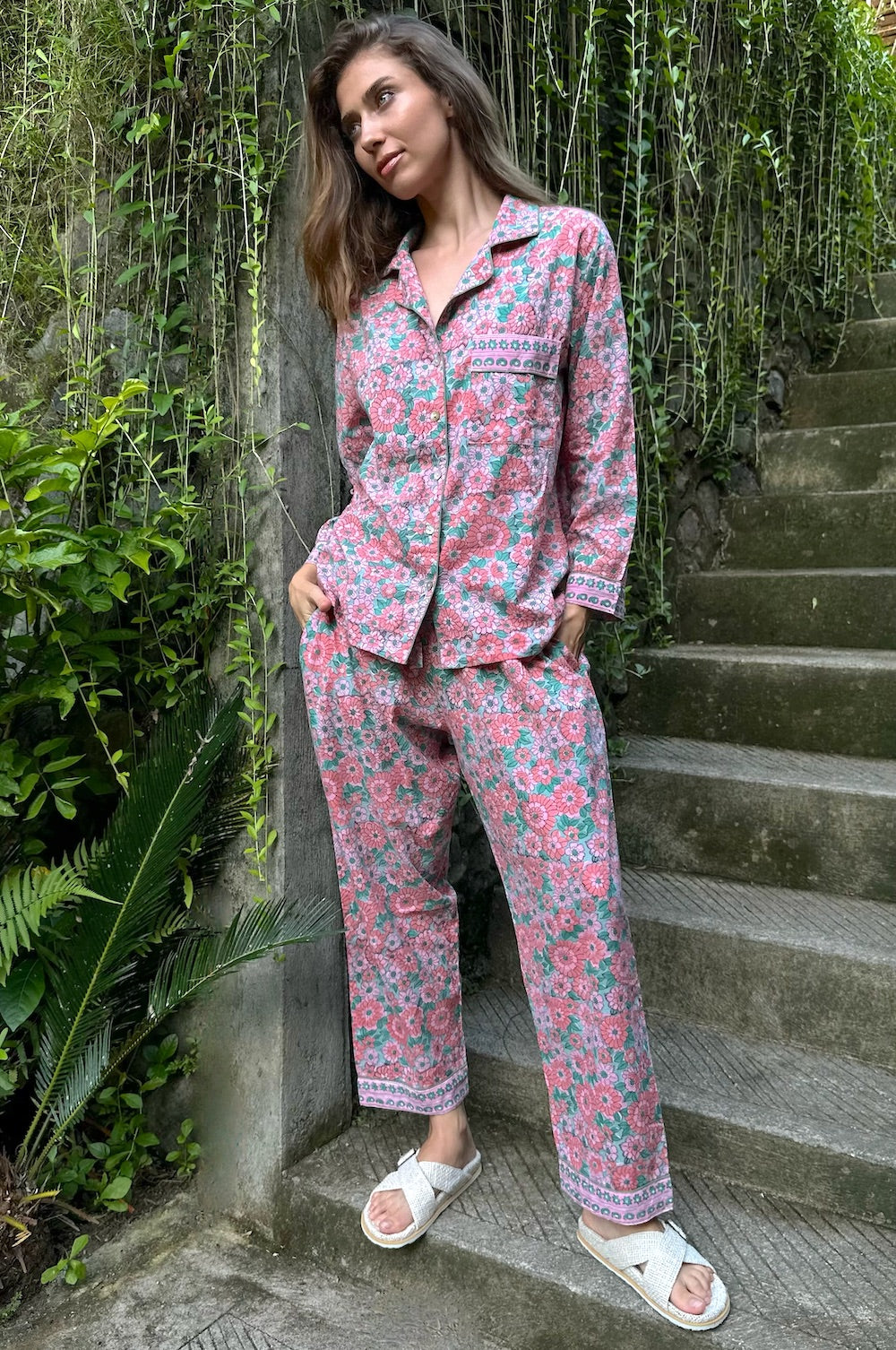 Women's Floral Print Pajama Set – DAZY
