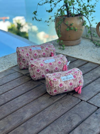 pink quilted travel bags - The Fox and the Mermaid