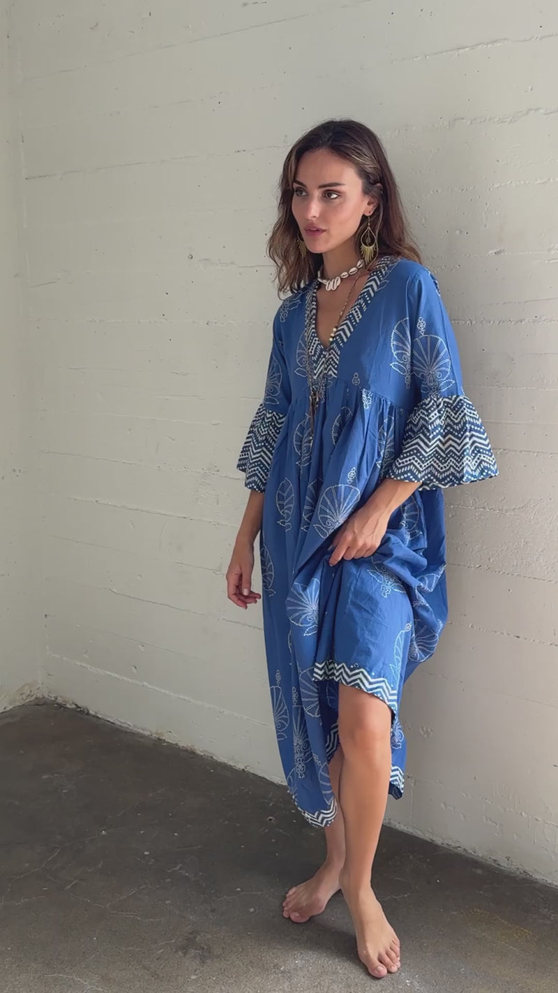 Bhavani Dress: Egyptian Blue