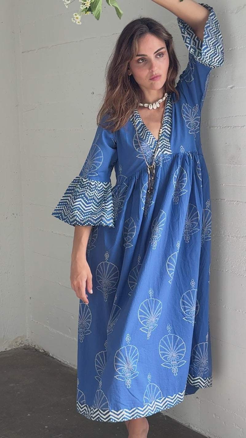 Bhavani Dress: Egyptian Blue