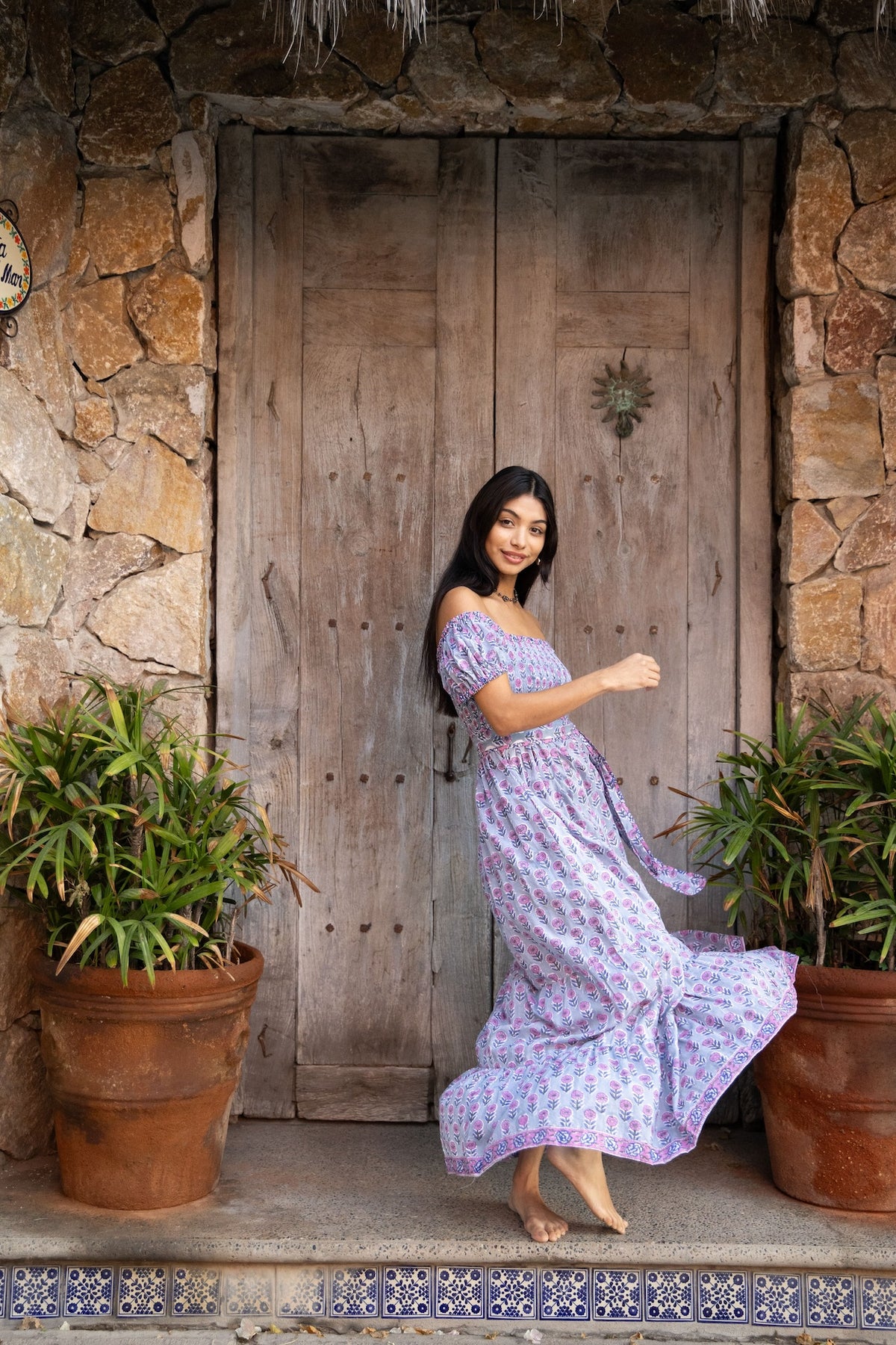 block printed smock summer dress - The Fox and the Mermaid
