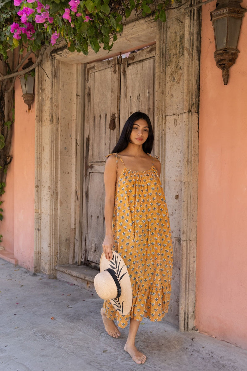 indian block printed maxi dress - The Fox and the Mermaid
