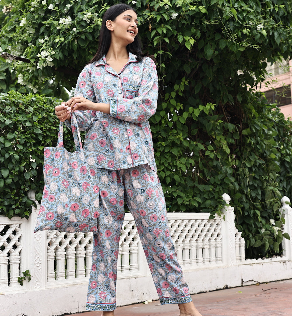 Hand Block Printed Sleep Boxers, Floral Womens Sleepwear, Indian Payjama  Shorts. 